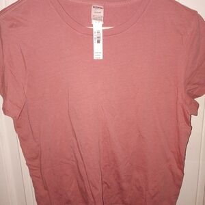 Women's Pink Crew Neck T-Shirt